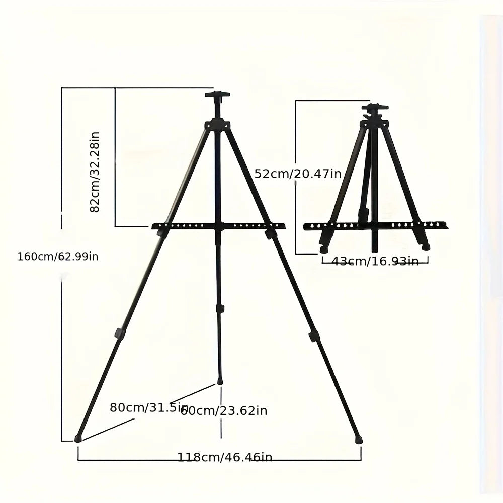 Adjustable Tripod Display Easel with Carrying Bag