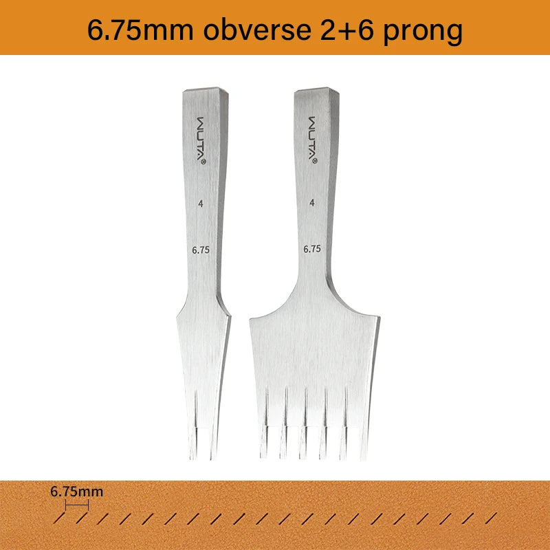 WUTA 1PC Professional Sharp Leather Chisel Punch French Style Pricking Iron Punching Tool High Polish DIY Leather Craft Tools