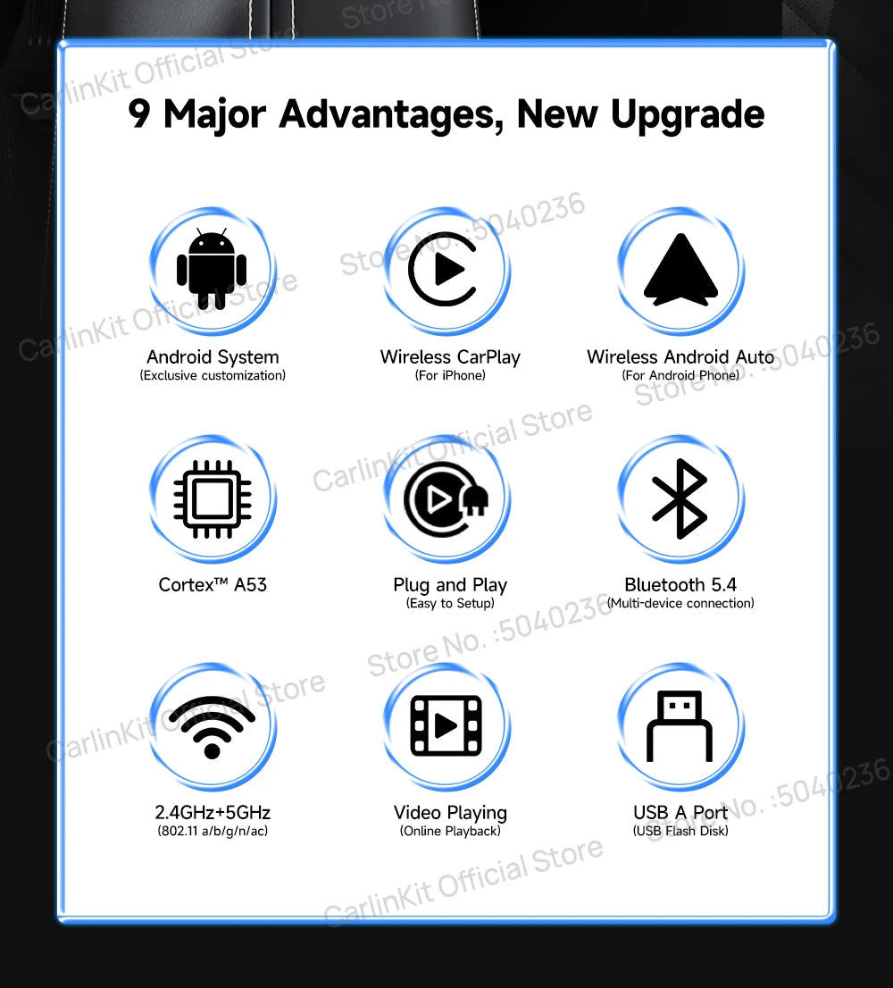 2026 CarlinKit Android TV Box LITE CarPlay Android Auto Wireless USB Adatper Support Netfilx Youtube Spotify For Car Multimedia