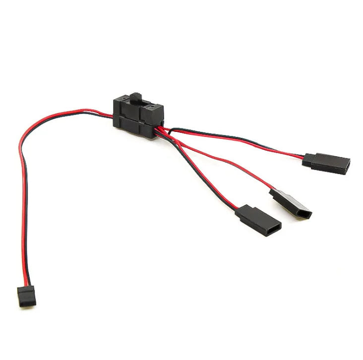 3 Way Wire LED Light On/off Switch Y Cable for 1/10 SCX10 TRX-4 RC Crawler Car On-off Y Connector Adapter RC Car Accessory