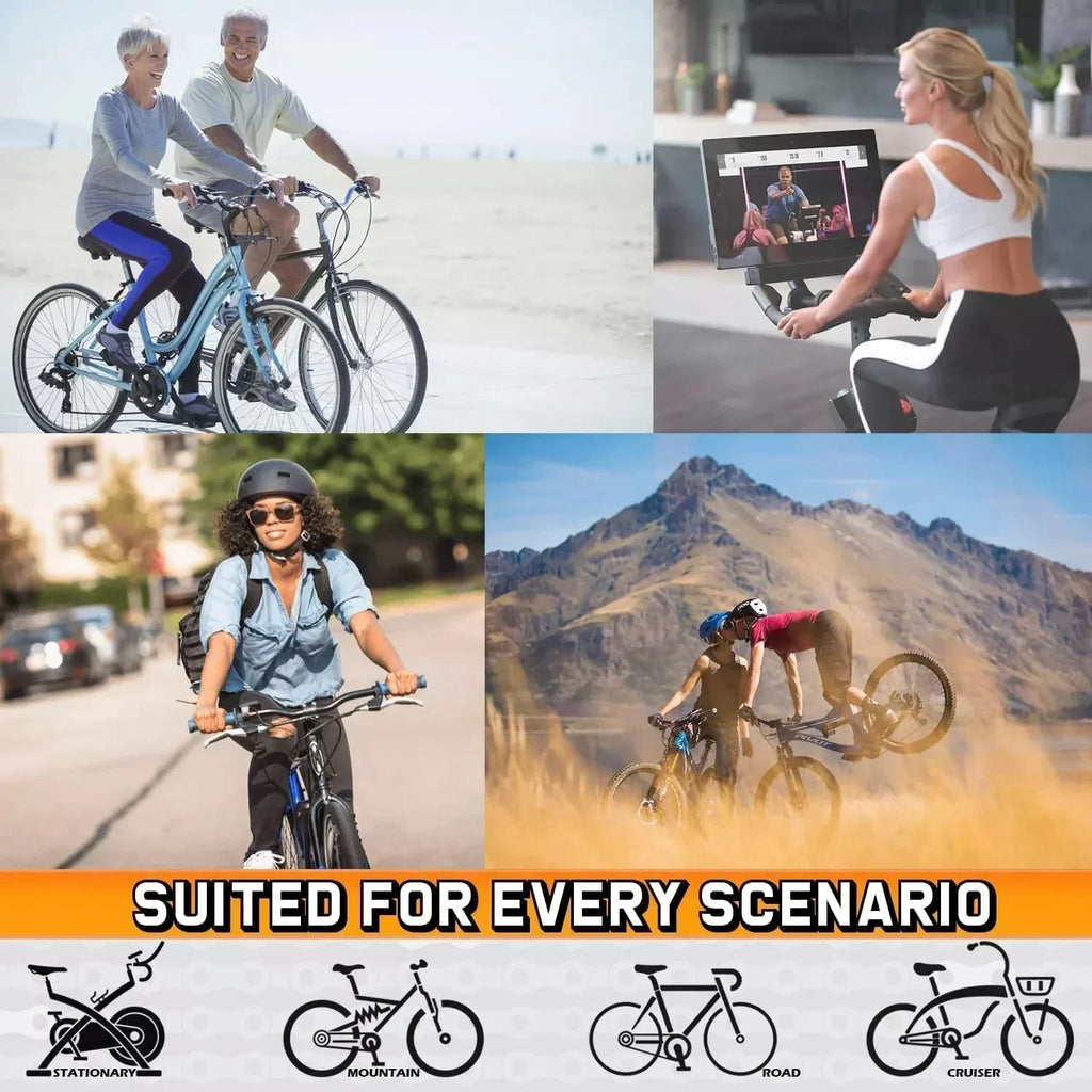 Hollow Breathable Bike Seat Cushion Widened Soft Bicycle Saddle With Taillight for Mountain & Road Cycling