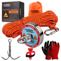 400lb Magnet Fishing Kit with 65ft Rope, Strong Neodymium Retrieval Magnet
