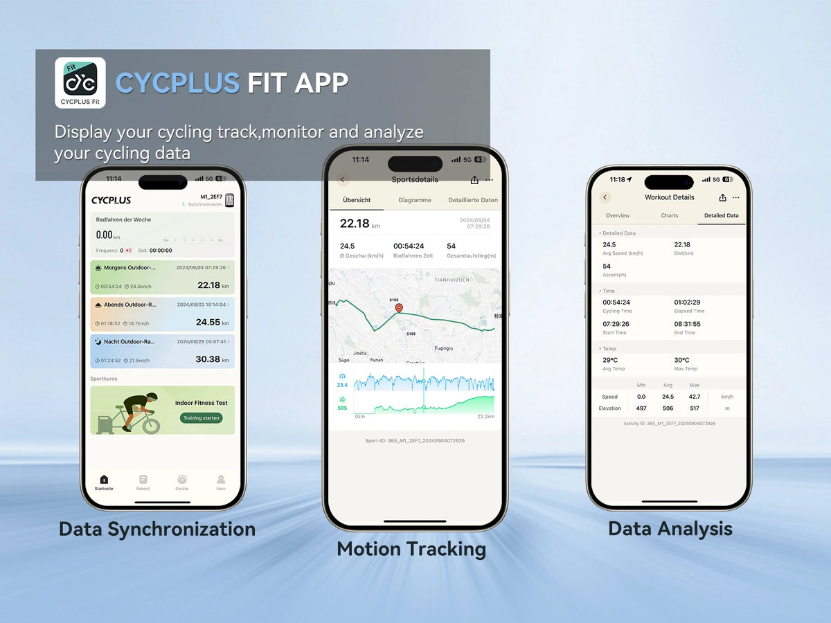 CYCPLUS M1+Z1 Cycling GPS Wireless Bike Computer With BLE 5.0/ANT+ with 2.9" LCD Screen Auto Backlight IPX6 Waterproof