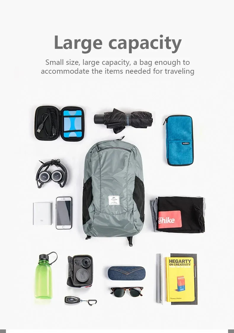 Naturehike Outdoor Backpack Lightweight 18L for Travel Trekking Running Mountaineering Backpack Durable Hiking Daypack