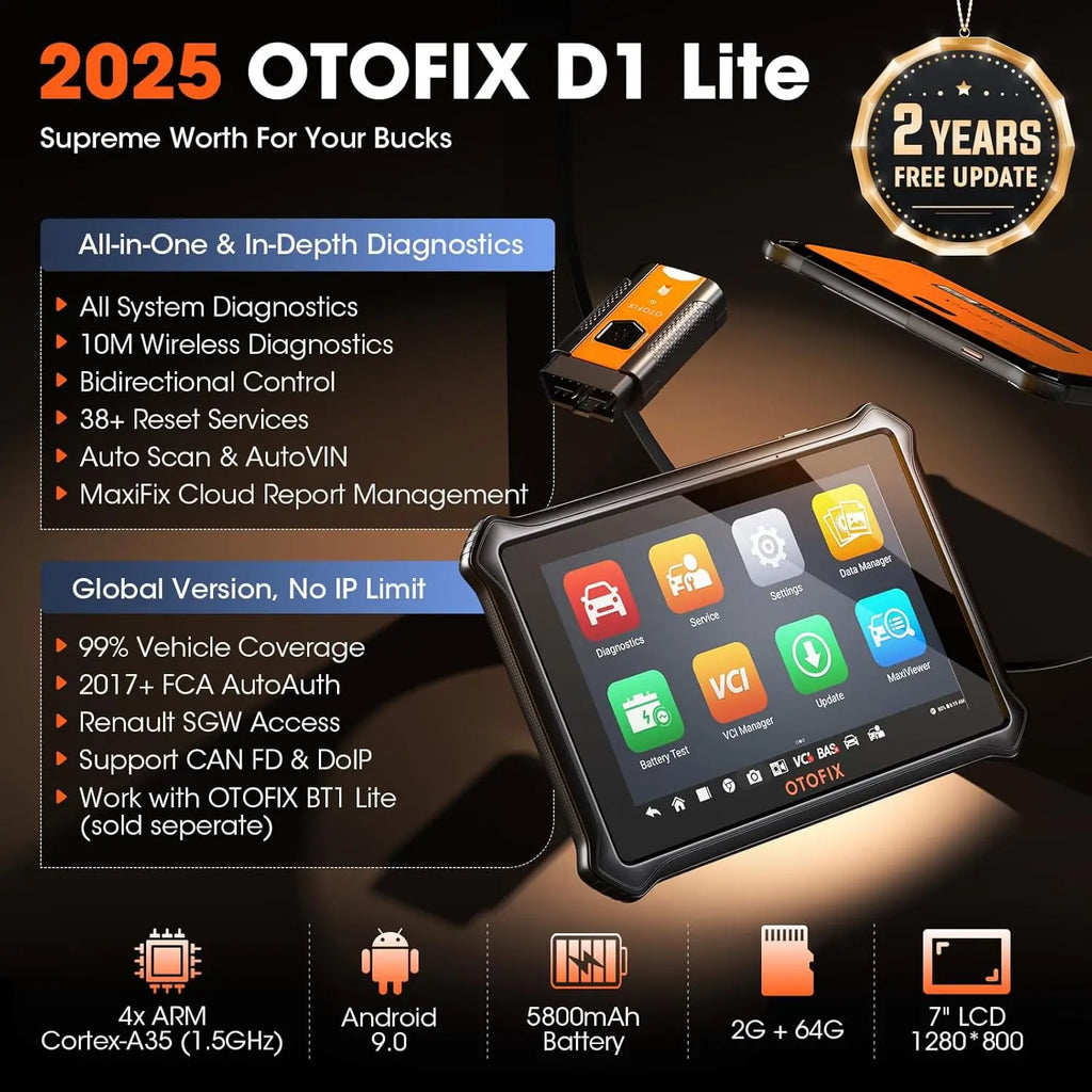 OTOFIX D1 Lite Bluetooth Bi-Directional OBD2 Scanner