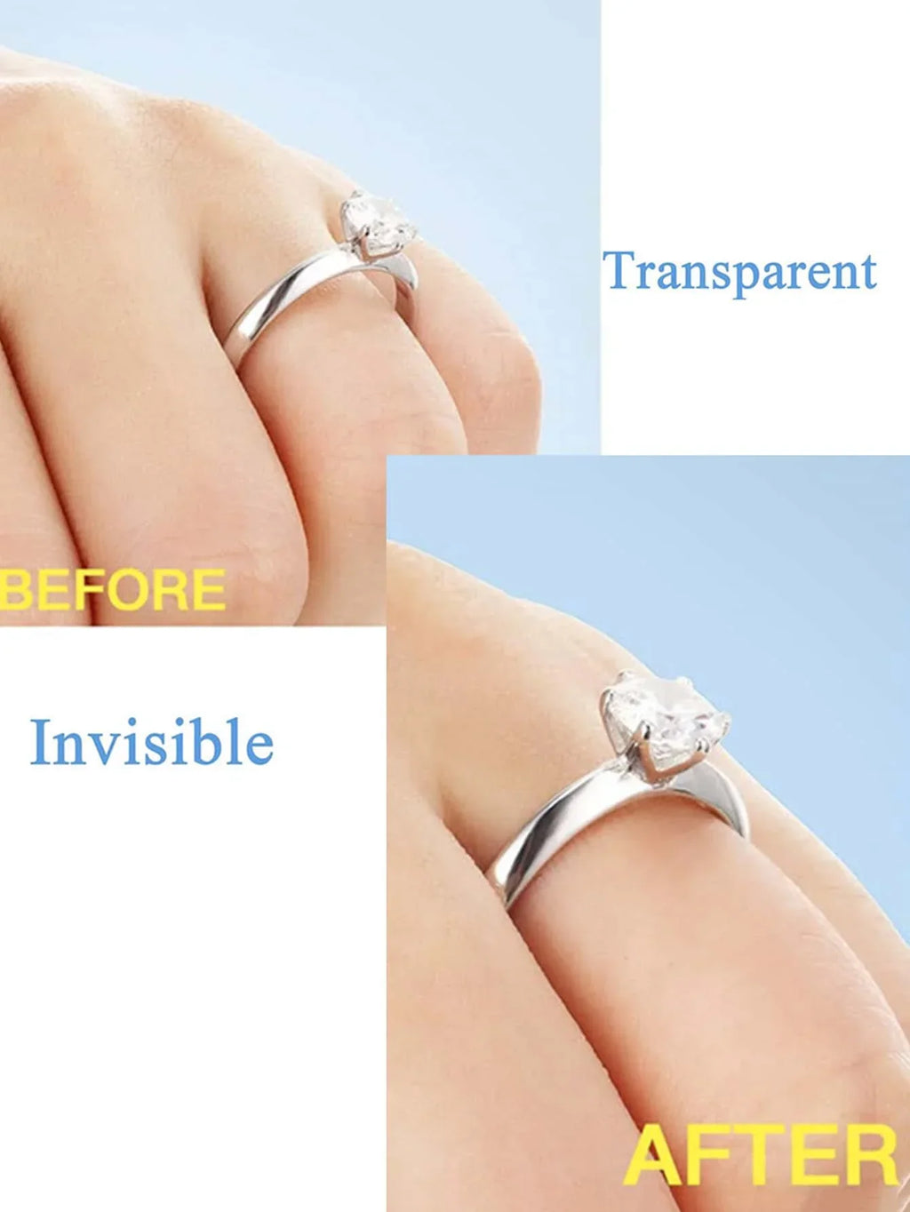 Invisible Ring Size Adjusters, 8 Pieces