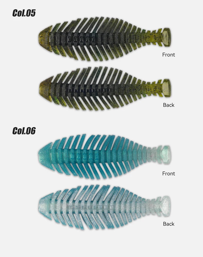 3-Pack Soft Paddle Tail Swimbaits 95mm 12.5g, Scented Shad Fishing Lures
