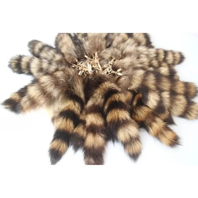Fluffy Faux Fur Tail Keychain, 25cm Bag Charm for Backpacks and Keys