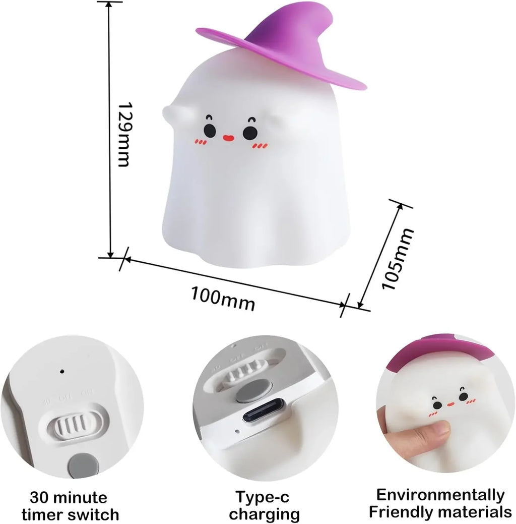 Silicone Axolotl LED Night Light with Touch Control