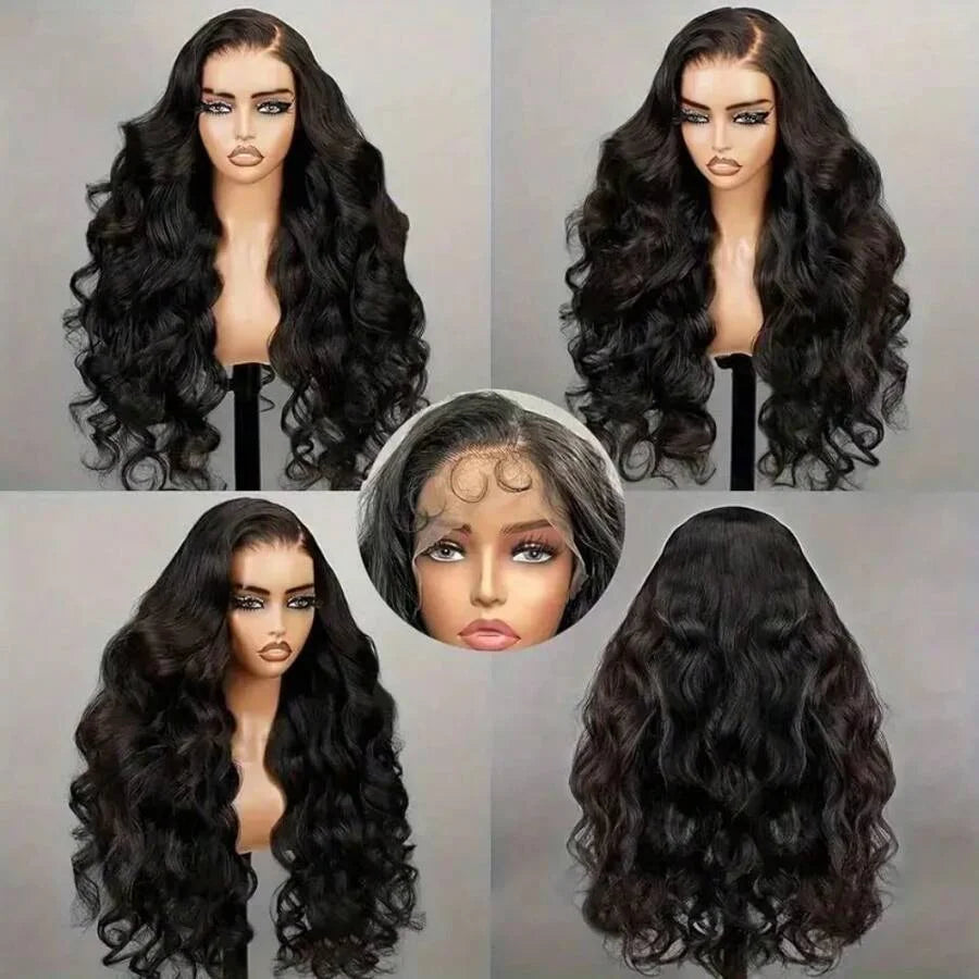 200%250% Density Natural Body Wave Texture, Breathable Lace Base With Body Wave 13x4 HD Lace Frontal Human Hair Wig
