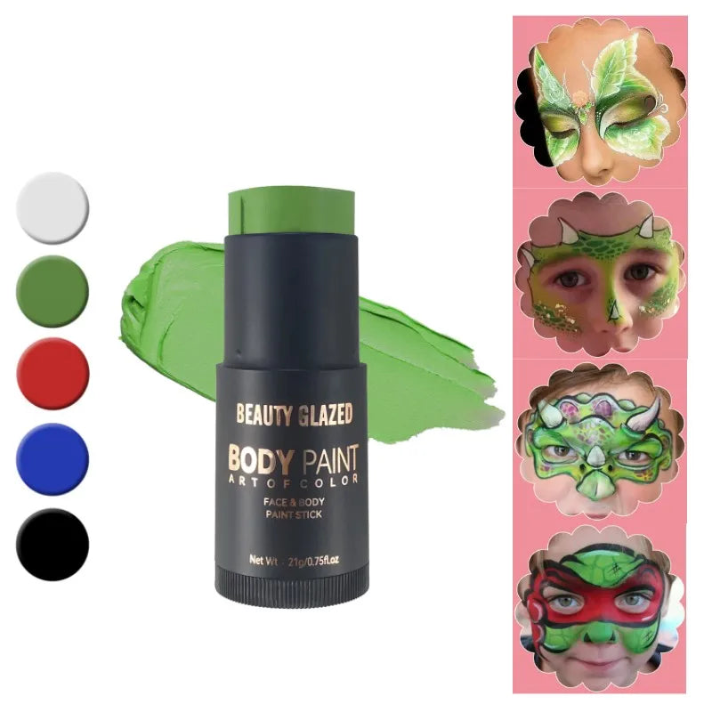 1pc Face Paint Crayon Vibrant Color Neon Body Paint,Stunning Makeup Painting Face Body Paint Glow Stick Halloween Party Supplies