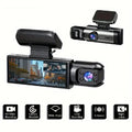 3.16inch IPS 1080P Dash Cam Car Dvr Dual Lens Front Inside Wide Angle IR Night Vision Video Recorder