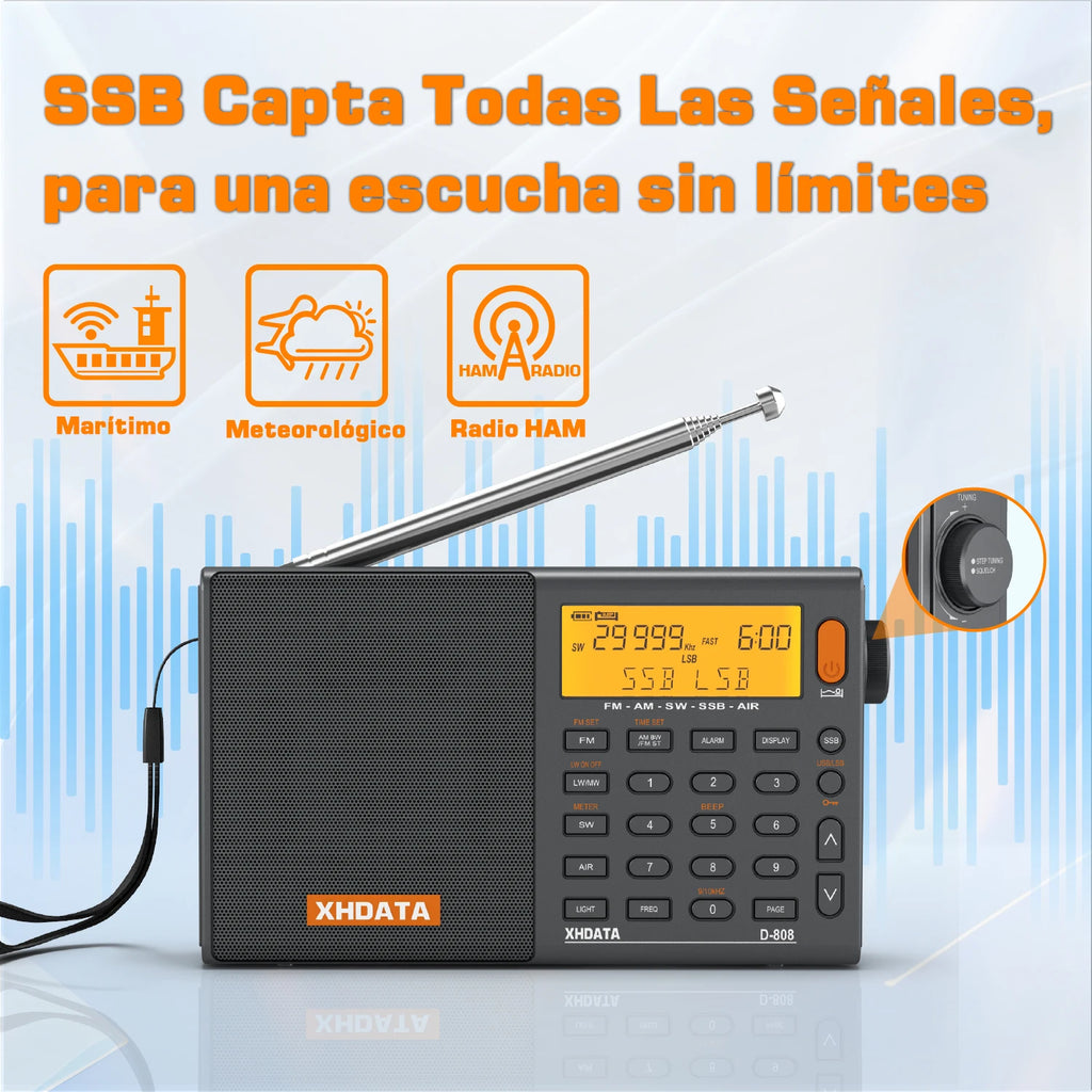 XHDATA D808 Portable Multiband Radio