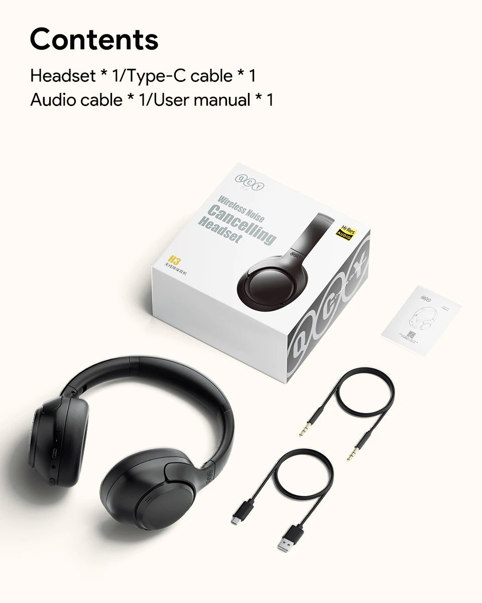 QCY H3 ANC Over-Ear Wireless Headphones