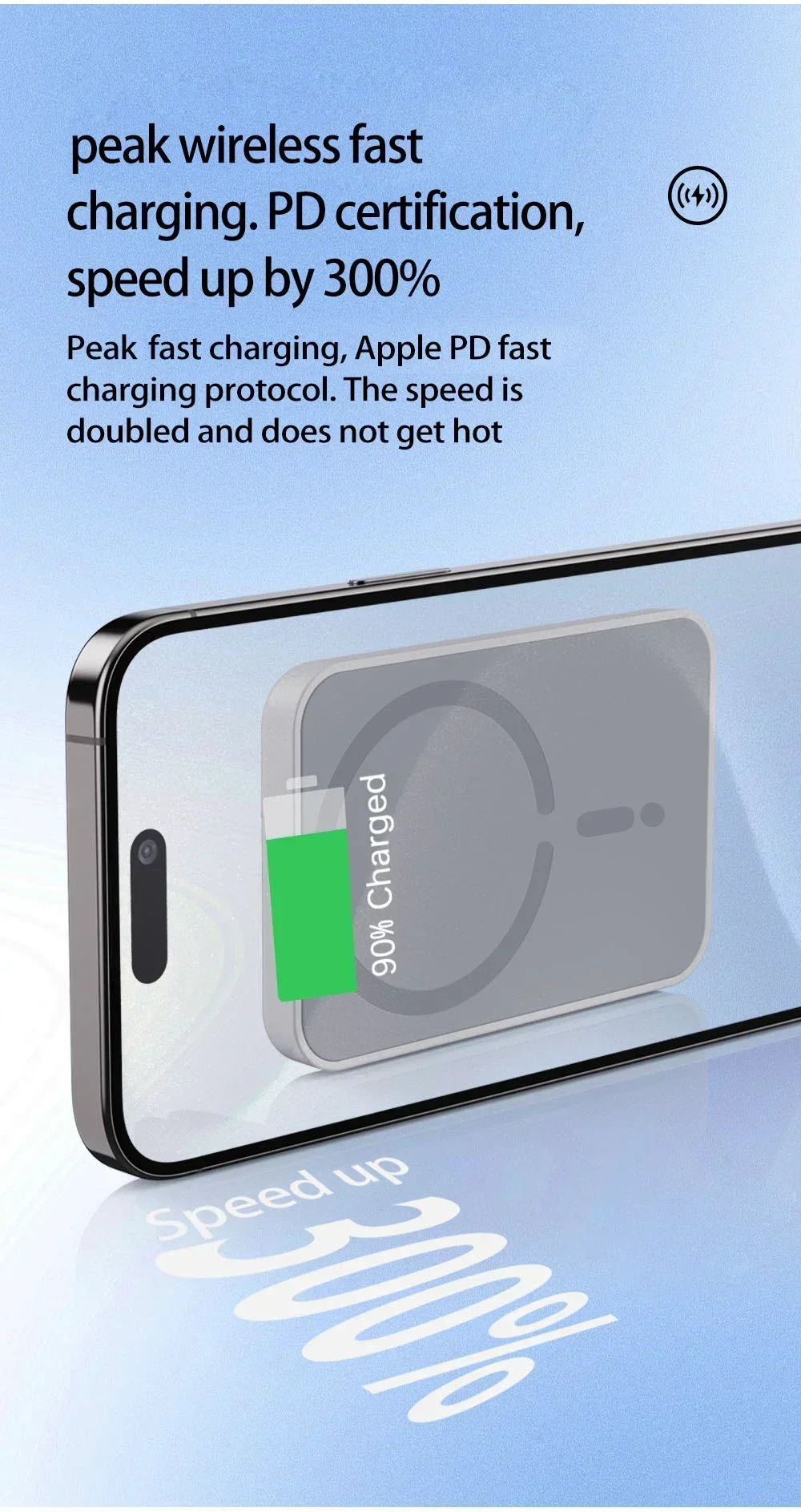 30W Magnetic Wireless Car Charger Vent Mount