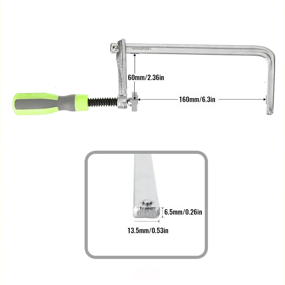 2pcs Quick Adjust Screw Handle Track Saw Rail Clamps MFT Clamps Compatible with Festool Rail Track Saw and MFT Table Woodworking Tools