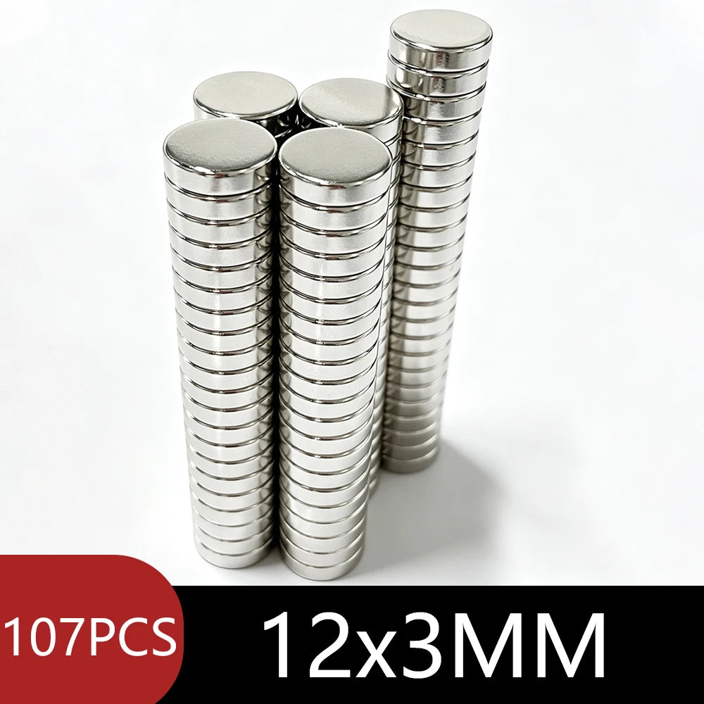 Round Disc Strong Magnets Silver Plated Magnets Tiny Circular Flat Magnets Assorted Sizes for DIY Crafts Model Making Fridge Office Scientific Experiment Household Handicraft Multi‑Scene Application