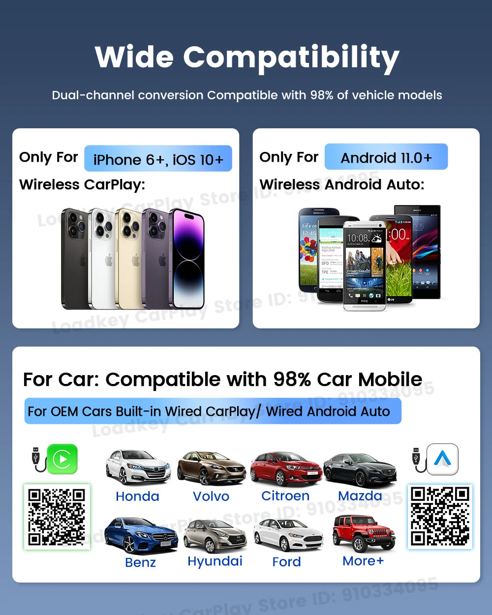 New CarlinKit Mini Ultra3 Wireless CarPlay Adapter Android Auto Wireless Dongle 2-In-1 Wireless Adapter Auto Connect 5.8G Wifi