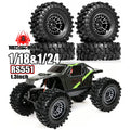 RED SPIDER 4Pcs 1.3 Inch RC Complete Wheels Set Metal Beadlock Wheel Rims + Deep Tread Rubber Tires With Foam OD 68.8mm For 1/18 Traxxas TRX4M Axial SCX24 FCX24 Micro RC Crawler Buggy Off Road DIY Modification Parts