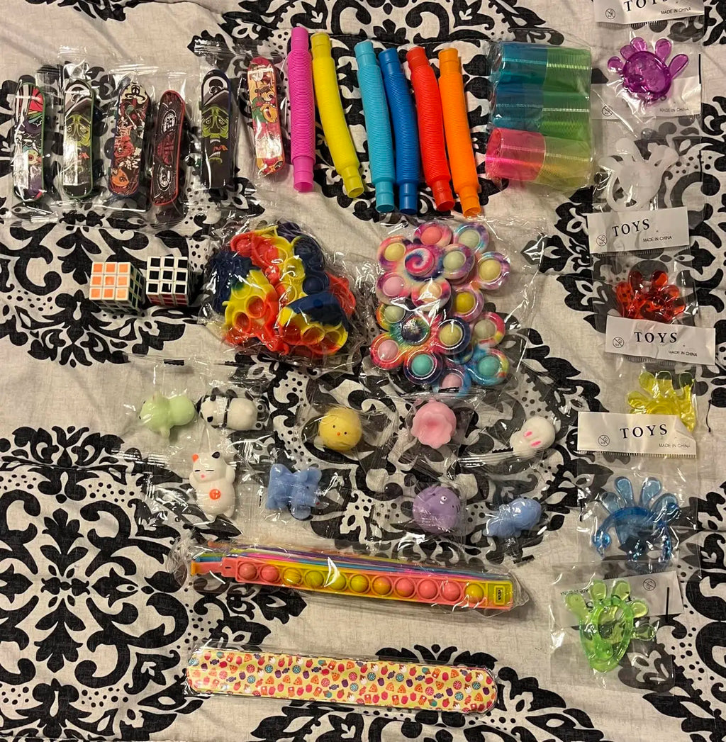 Joyfy 60 Pack Party GiftsFidget Toys Adults Party Favors Autism Sensory Treasure Box Toys Classroom Prizes Stress Relief Gifts