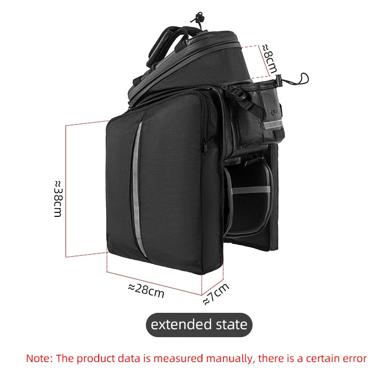 ROCKBROS Bicycle Carrier Bag MTB Bike Bag Trunk Pannier Cycling Large Capacity Travel Bag Package Bags Bicycle Rear Carrier Bags