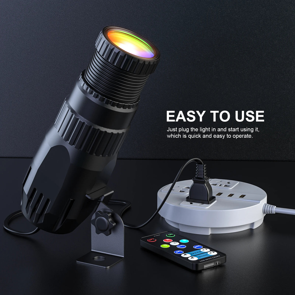 U'King 4Pcs 10W LED Mini Spotlights Manual Focus RGBW Pinspot Stage Lights For DJ Disco KTV Bar Nightclub Show Wedding Party