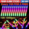 Glow Sticks Bulk 102Pack LED Light Up Foam Sticks 3 Modes Color Flashing,Glow Party Supplies for Wedding Birthday Concert