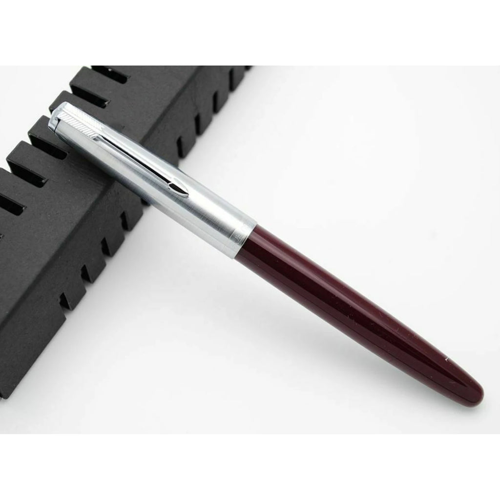 1Pc Deep Brown 138mm Wing Sung 601 Steel Cap Vacumatic Fountain Pen F Nib 0.5mm Ink Pen