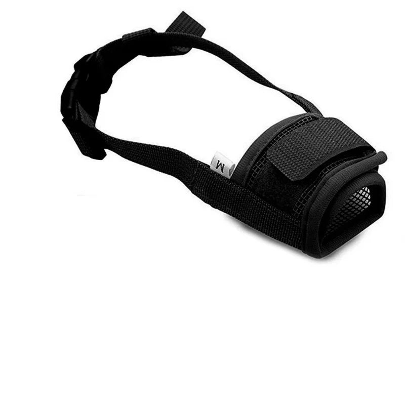Adjustable Dog Muzzle with Breathable Mesh and Nylon Straps for Small to Large Dogs
