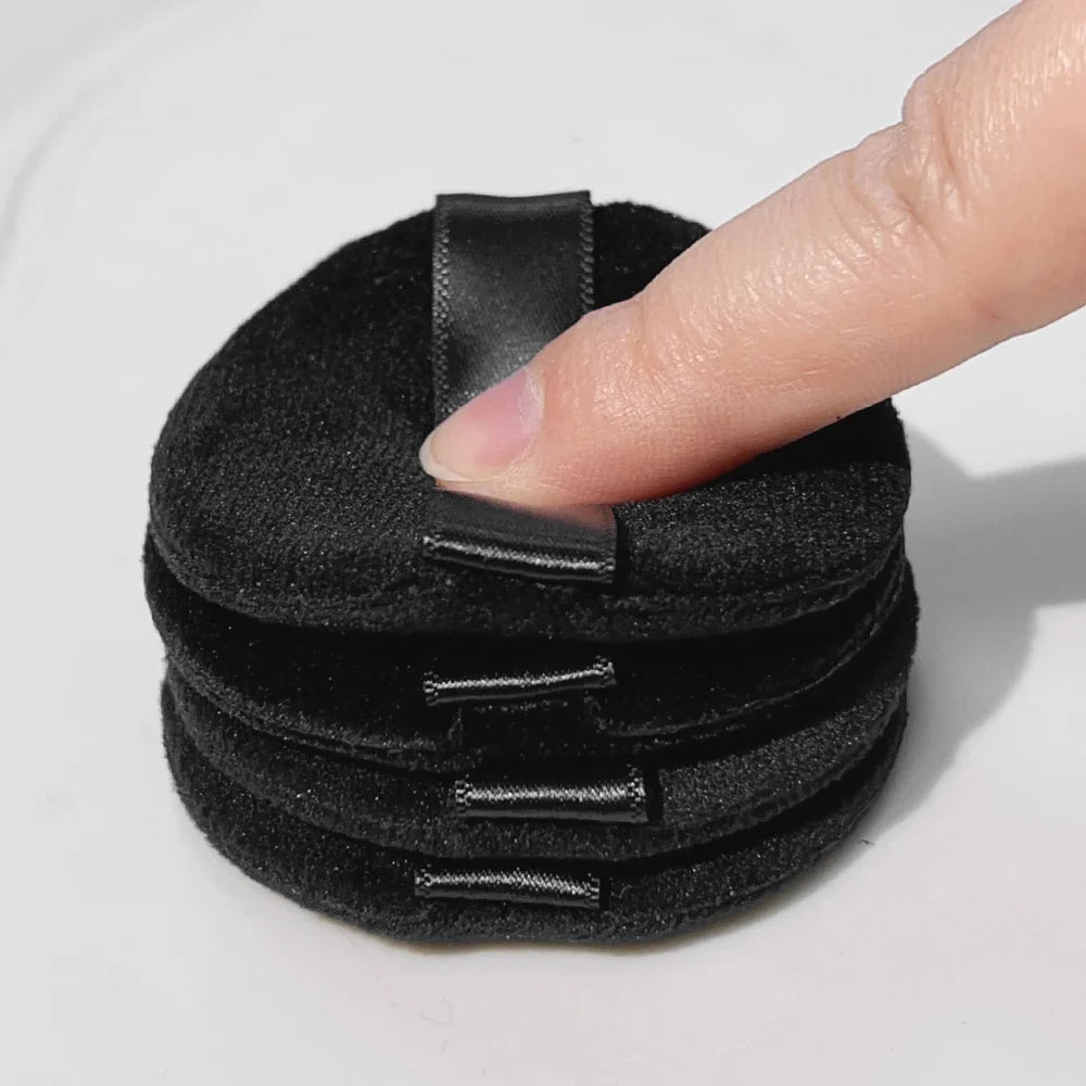 1/20pcs Black Velvet Cosmetic Puff with Box Loose Setting Powder Puffs BB Cream Foundation Powder Pad Beauty Makeup Tools