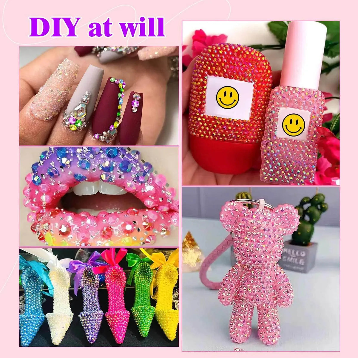 Resin Rhinestone Bedazzling Kit, 40 Colors