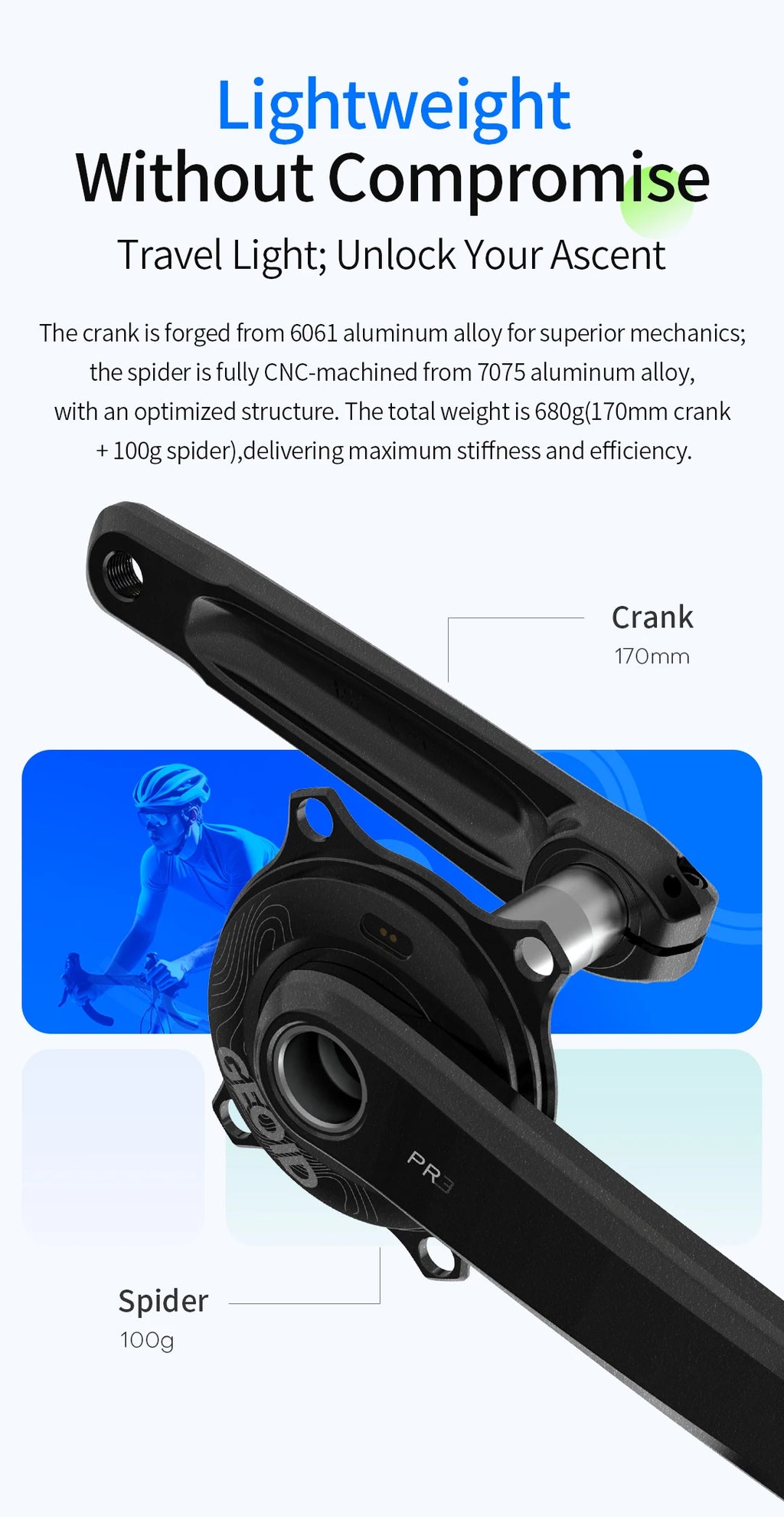 GEOID PM500 Bike Power Meter Crankset