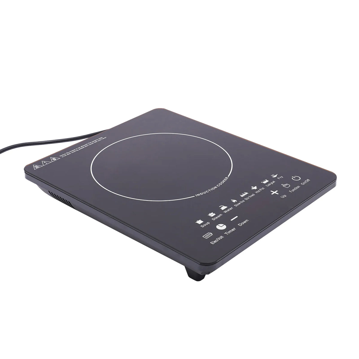 110V 750W Electric Induction Cooktop 8 Power Levels Touch Control Burner 180min Timer Portable Stove for Home RV