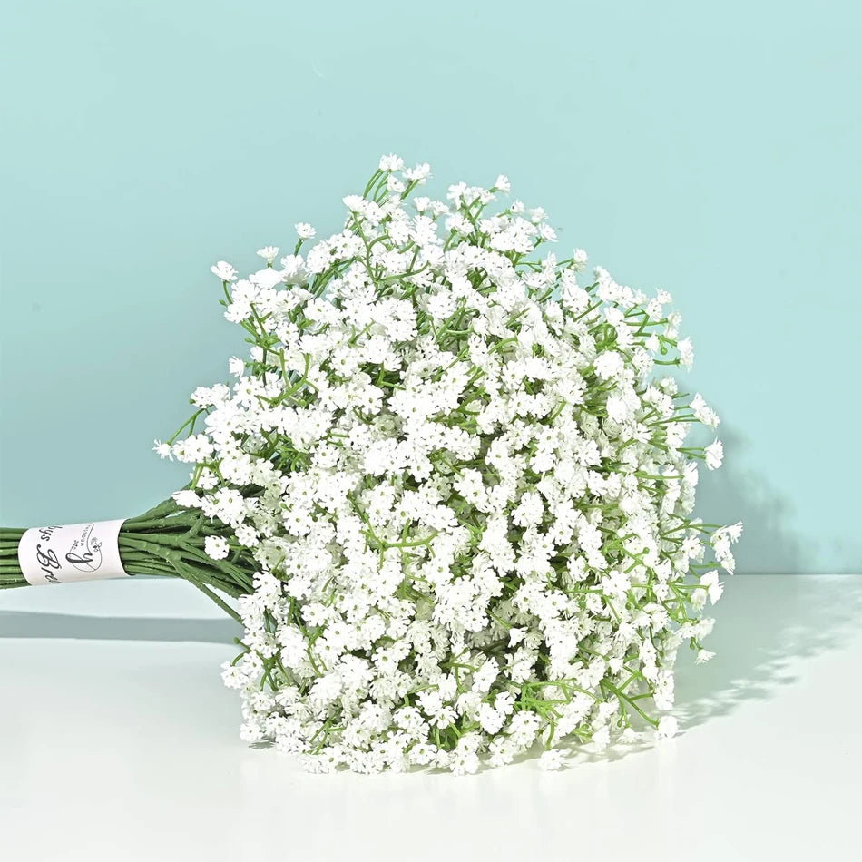 48PCS Babysbreath Artificial Flowers, Starry Sky Flowers Artificial Bulk, White Flores Greenery for Wedding Tables Decor