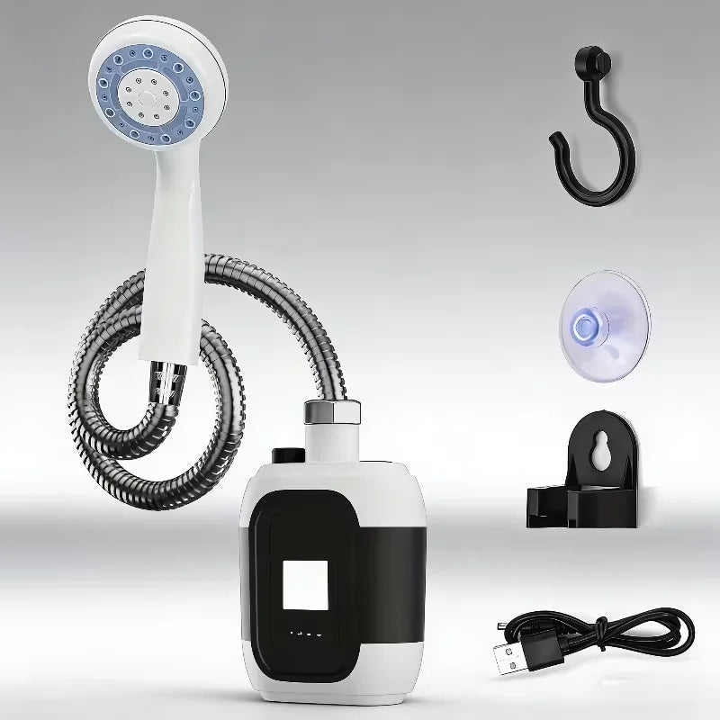 USB Rechargeable Portable Electric Shower Pump for Camping Outdoor Pet Wash Garden Cleaning Dormitory - Essential Shower Utility Tool