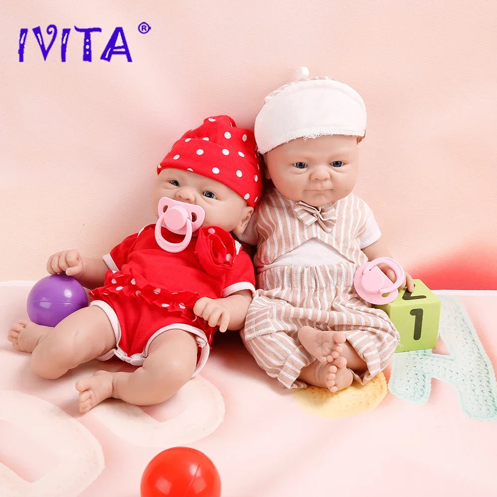Unpainted Full Body Silicone Reborn Baby Dolls Lifelike Newborn Doll Baby DIY Blank Kit for Children Christmas Toys