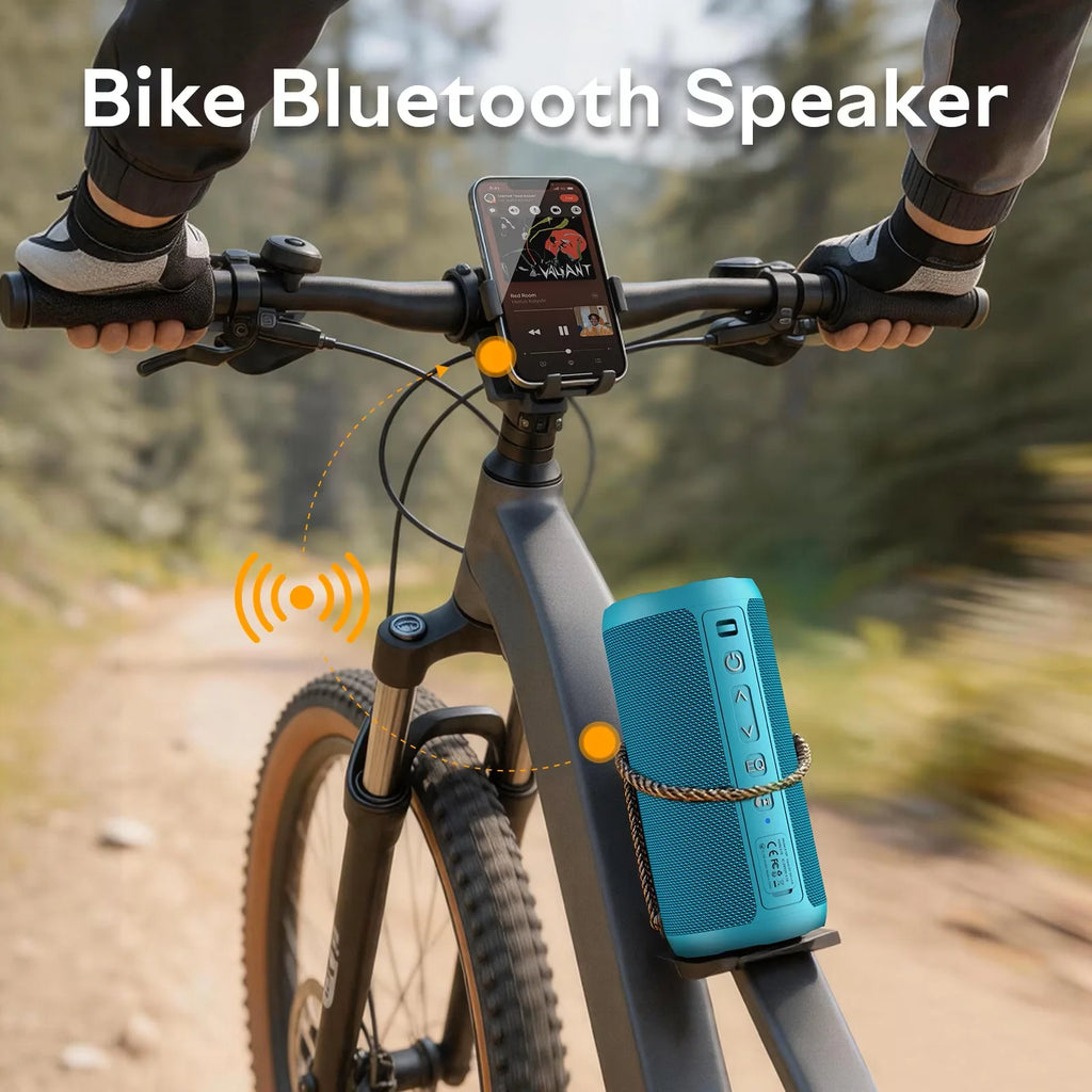 24W Portable Bluetooth Speaker, IPX7 Waterproof with LED Lights