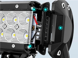 Nilight LED Pods 4PCS 18W 1260lm Flood LED Light Bar Driving Fog Light Off Road Lights Work Light 24V 12V For Motorcycles Van Camper Wagon Car Pickup ATV UTV SUV Truck Boat
