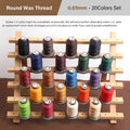 WUTA 1 Set 20 Pcs Leather Craft Thread Round Waxed Thread Polyester Hand Sewing Line High Quality DIY Leather Tools Work Cord