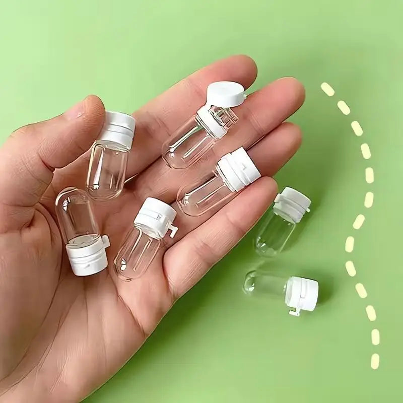 10-Pack Clear Leak-Proof Travel Bottles with Flip-Top, Refillable Lotion and Toner Containers