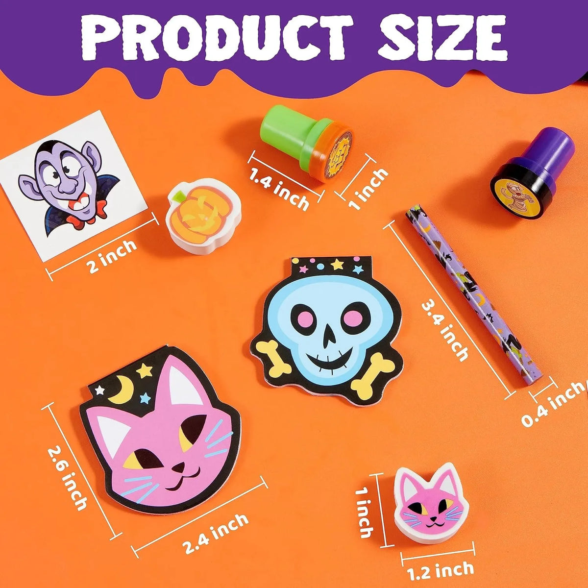 Halloween Party Favor Stationery Set, 168 Pcs for Trick or Treat Bags