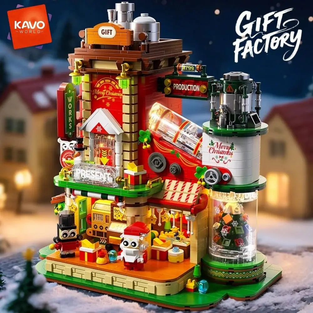 KAVOWORLD Christmas Present Factory House Building Blocks Set 2782PCS DIY Assembly Bricks Toy for Christmas Gift Home Decoration