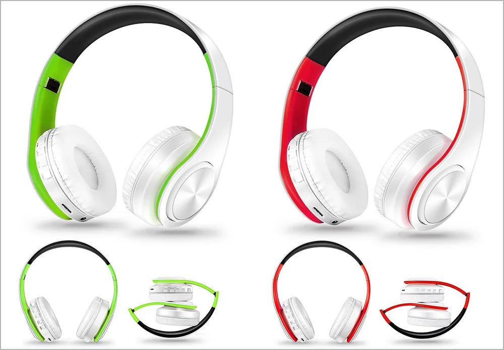 Wireless Bluetooth Stereo Headset Upgrading Sports Overhead Earphone with Mic for Smart Phone TV PC Tablet - Music