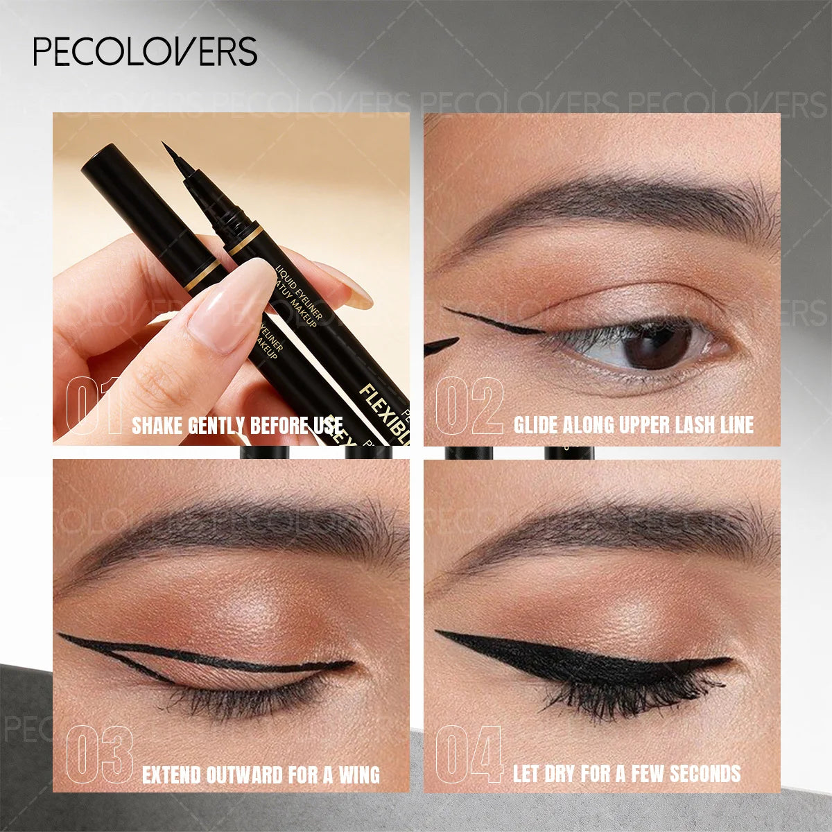 10PCS High-Pigment Black Liquid Eyeliner Kit,Precision Slim Tip Liquid Eye Liner,Fast Drying Transfer-Resistant Formula,No Skipping No Bleeding,Durable All-Day Wear,Suitable for Beginners & Professional Makeup
