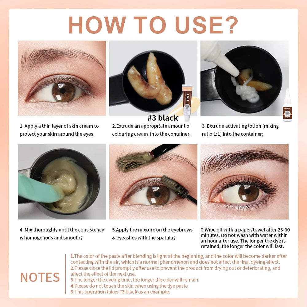 2-in-1 Lash Lift and Tint Kit, Waterproof Semi-Permanent Eyelash Perm and Brow Lamination Set for Salon or Home Use