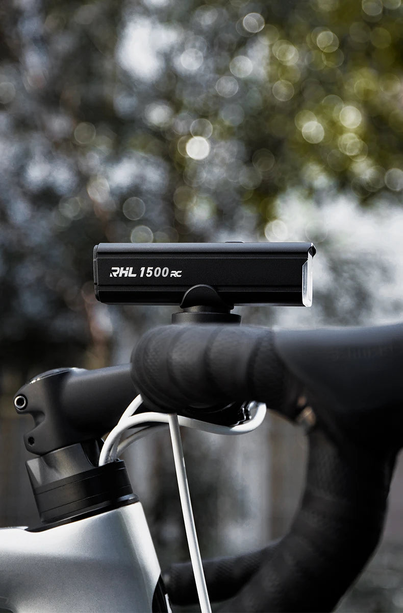 ROCKBROS Bike Light 1500LM 5000mAh Bicycle Lights IPX6 Aluminum Type-C Rechargeable Smart Brightness Sense Adjust Cycling Lamp