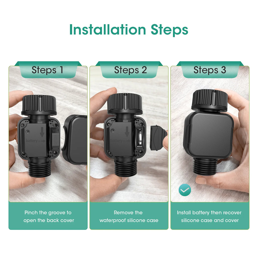 Digital Water Flow Meter High Accuracy IP6X Measure Water Consumption and Flow Rate for Outdoor Garden Watering Irrigation Hose
