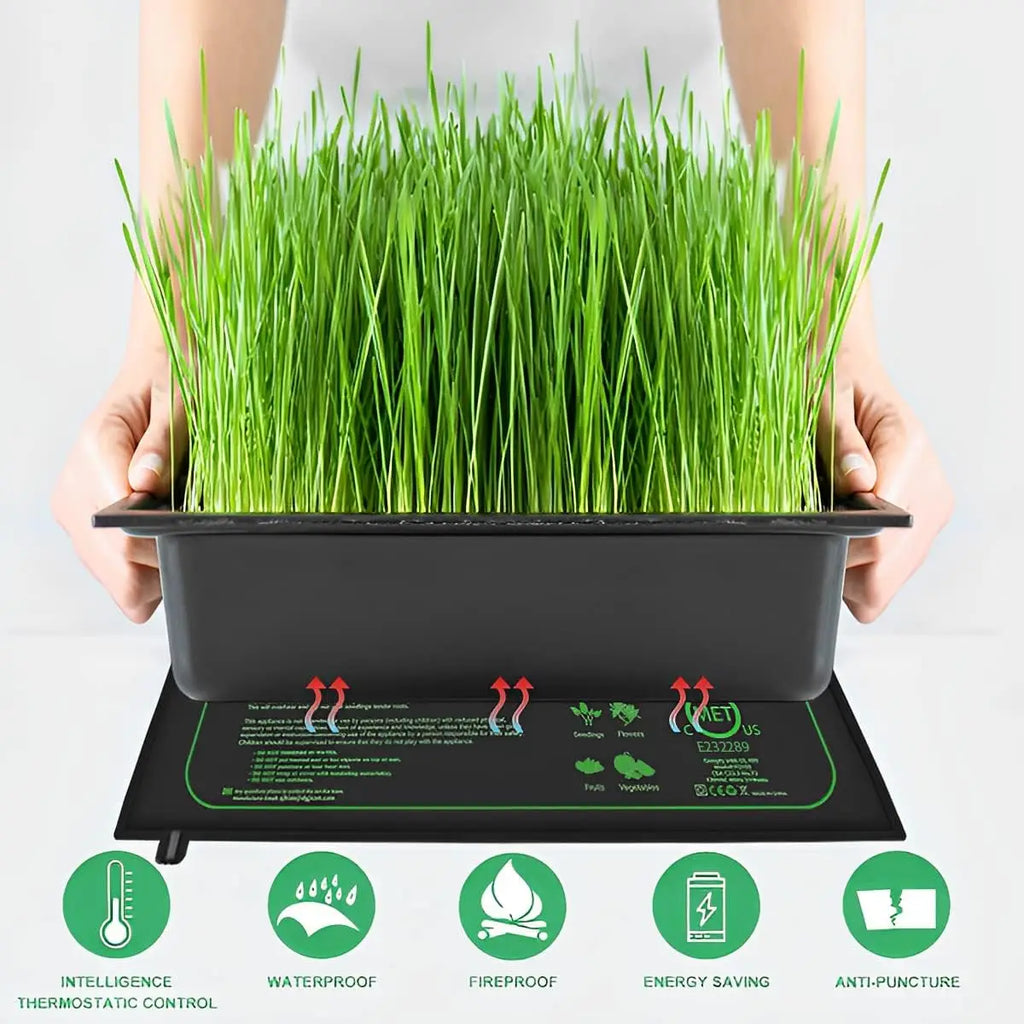 Waterproof Durable Germination Station Heat Mat, Warm Hydroponic Heating Pad for Indoor Home Gardening Seed Starter (10'x 20') US Plug for Seeds and Seedlings