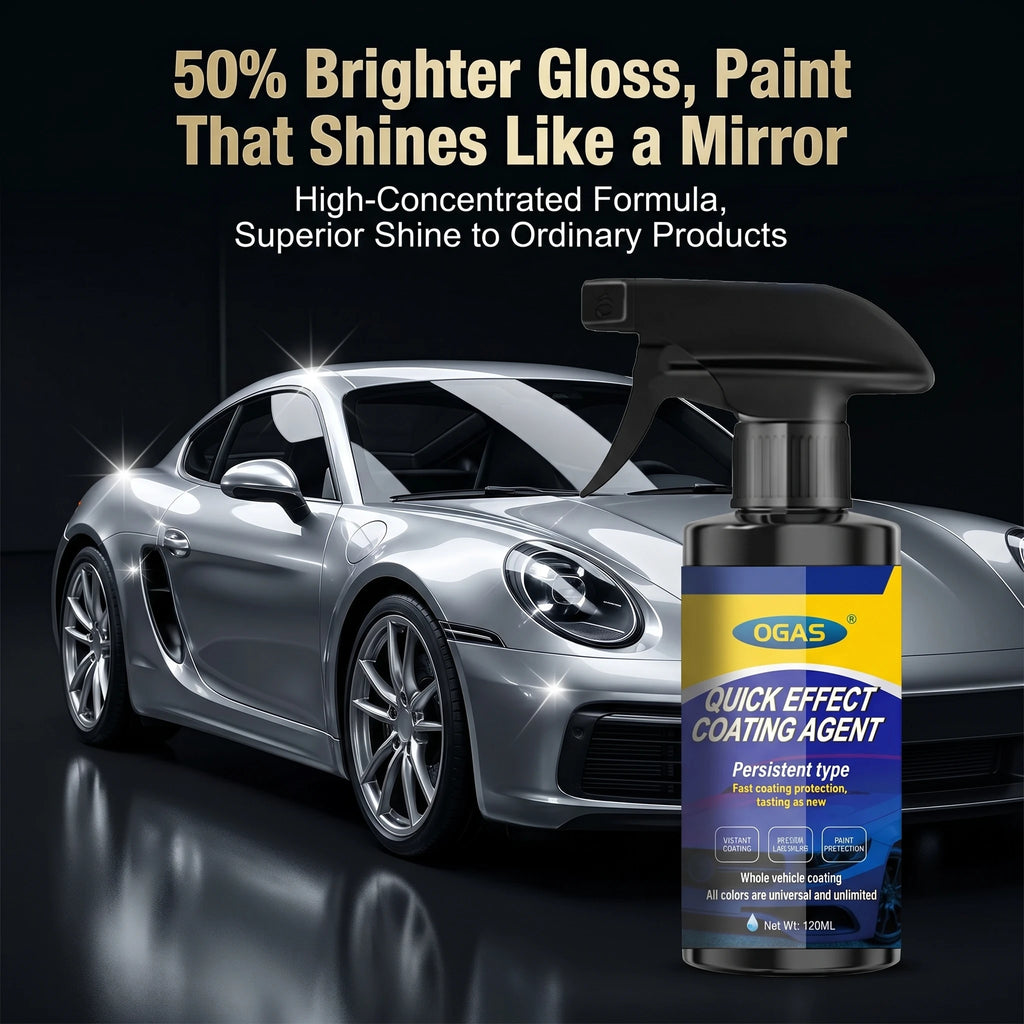 120ml Nano Car Paint Coating Agent Dual Mode Spray Waterless Wash Gloss Enhancer UV Protection Scratch Resistant Auto Surface Care Polish