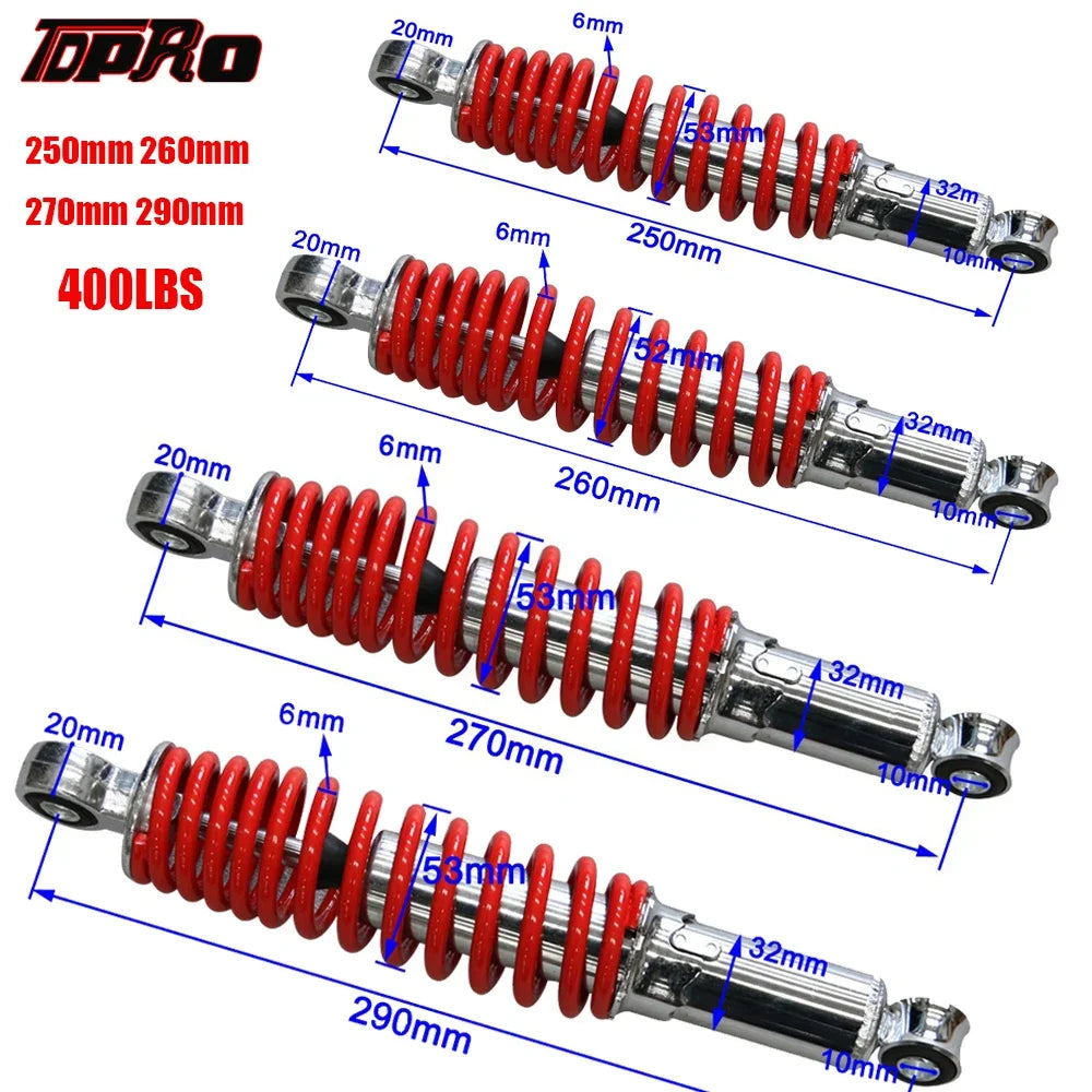 Premium 400LBS 250 260 270 290mm Front Suspension Shock Absorber For Motorcycle 50cc 70 90 110cc  Dirt Pit Bike ATV Go Kart